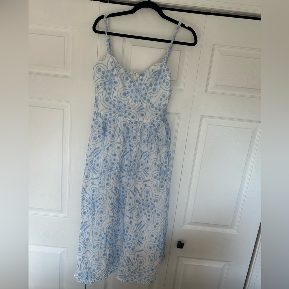 Lulus- Blue and White Patterned Women's Dress